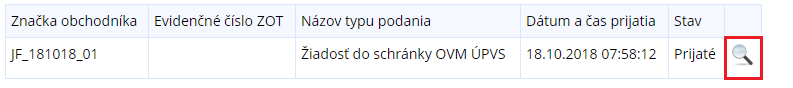Obrázok: Výber zobrazenia detailu Obrázok: Výber zobrazenia detailu