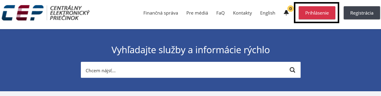 Obrázok: Prihlásenie úradníka Obrázok: Prihlásenie úradníka