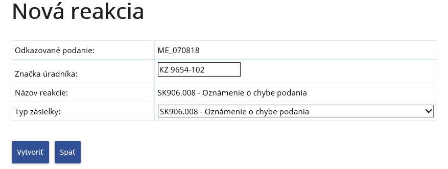 Obrázok: Nová reakcia Obrázok: Nová reakcia