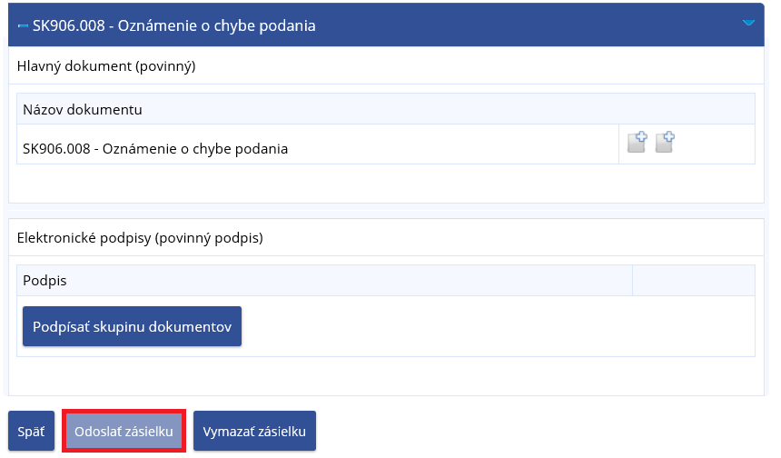 Obrázok: Oznámenie o chybe Obrázok: Oznámenie o chybe