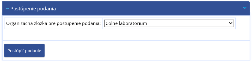 Obrázok: Postúpenie podania Obrázok: Postúpenie podania